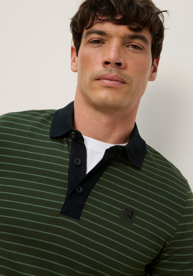 Man's World Poloshirt Normale Passform, mit Langarm, mit Polokragen, geringeltes Design – Bild 3 von 5