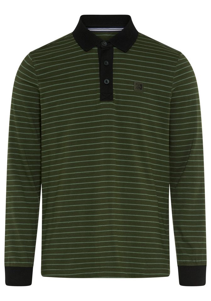 Man's World Poloshirt Normale Passform, mit Langarm, mit Polokragen, geringeltes Design – Bild 5 von 5