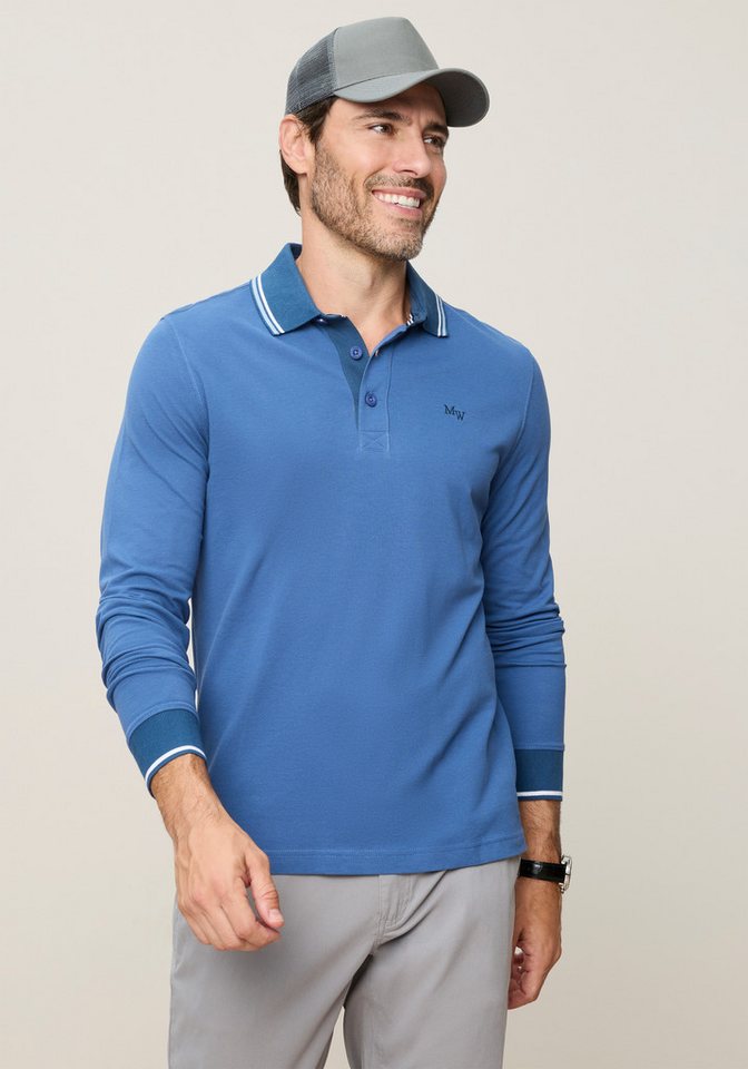 Man's World Poloshirt normale Passform, mit Langarm, klassischer Casual-Look – Bild 3 von 5