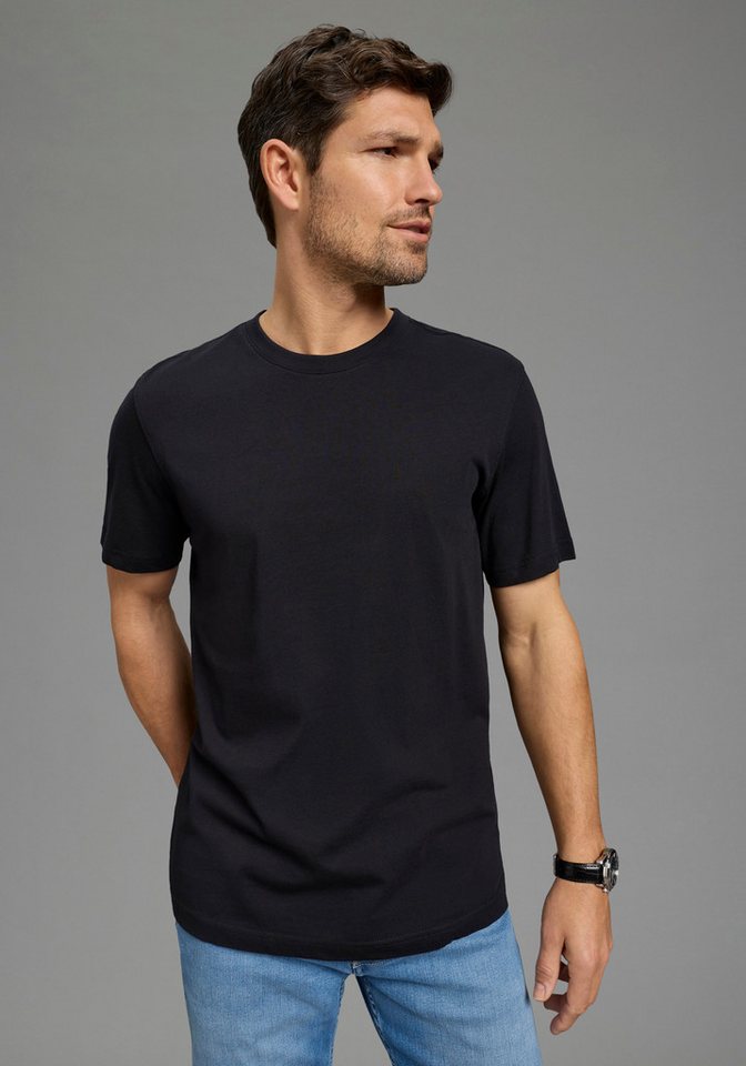 Man's World Rundhalsshirt (5er-Pack) Kurzarm, Regular Fit, unifarben, Rundhals, aus Baumwolle – Bild 2 von 5