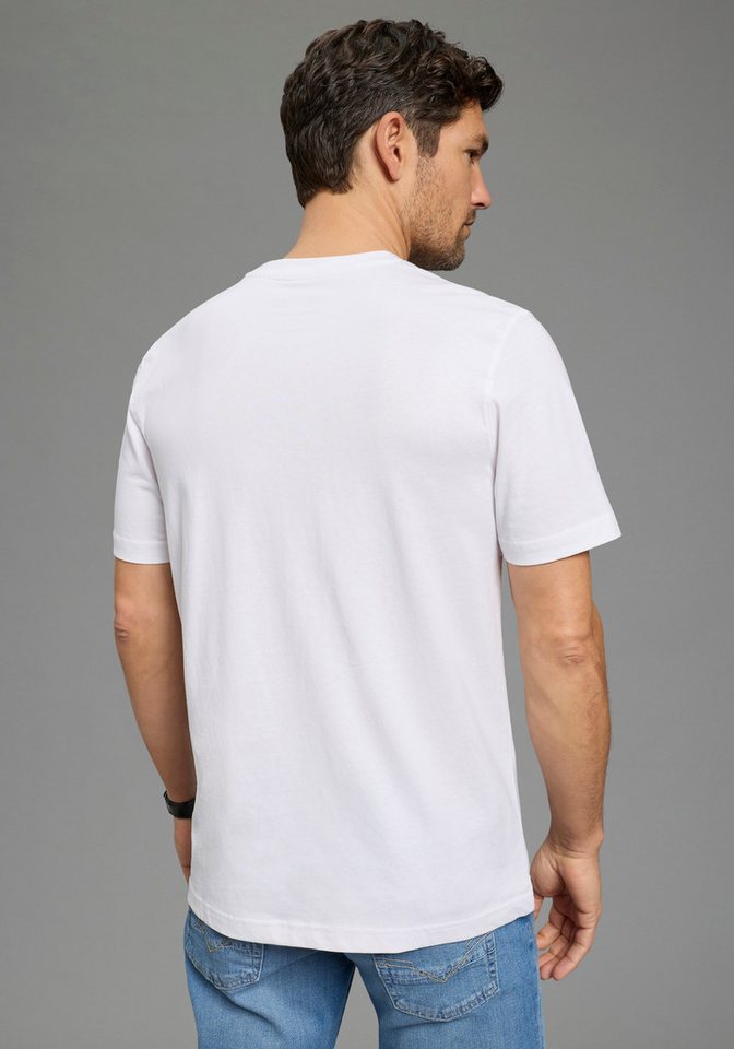 Man's World Rundhalsshirt (5er-Pack) Kurzarm, Regular Fit, unifarben, Rundhals, aus Baumwolle – Bild 4 von 5