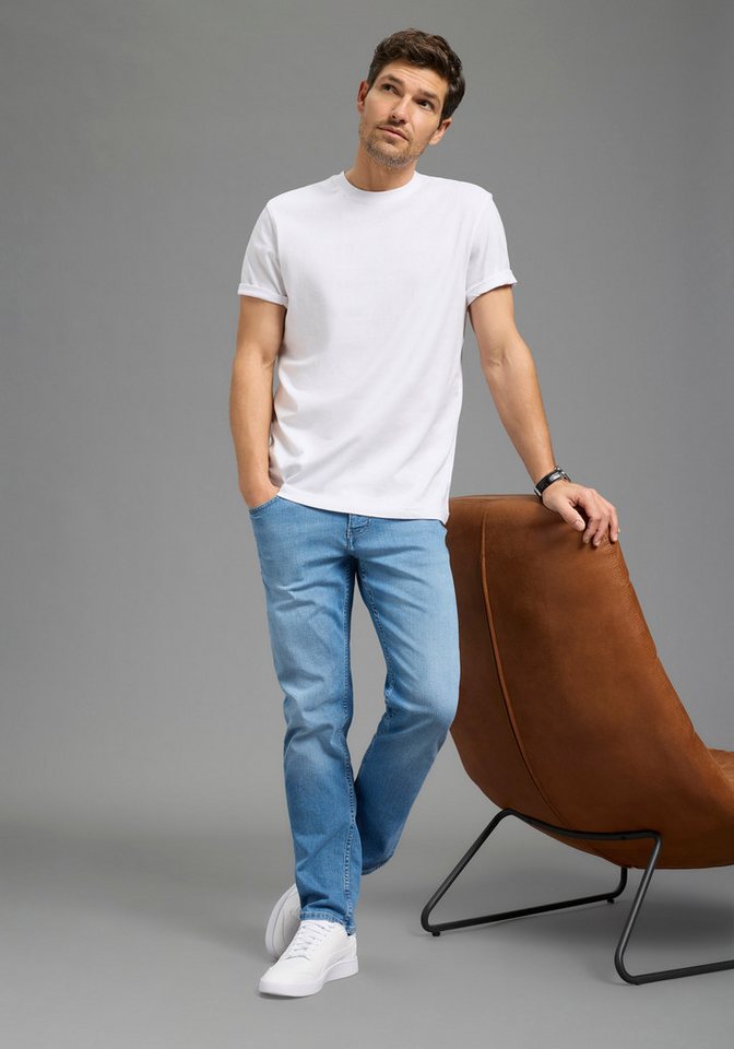 Man's World Rundhalsshirt (5er-Pack) Kurzarm, Regular Fit, unifarben, Rundhals, aus Baumwolle – Bild 5 von 5