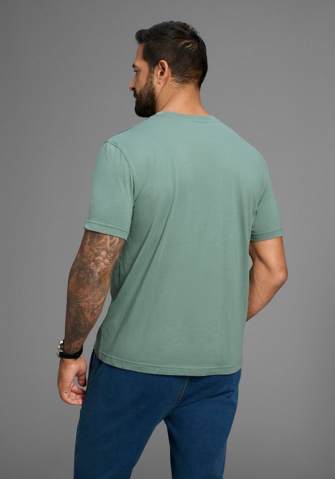 Man's World Rundhalsshirt Kurzarm, Regular Fit, mit Print, Rundhalsausschnitt – Bild 4 von 5