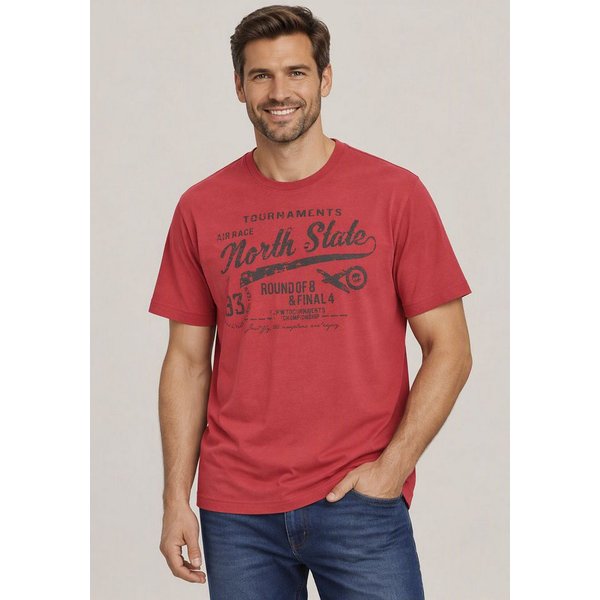 Man's World Rundhalsshirt Kurzarm, bedruckt, Rundhalsausschnitt, aus Single Jersey