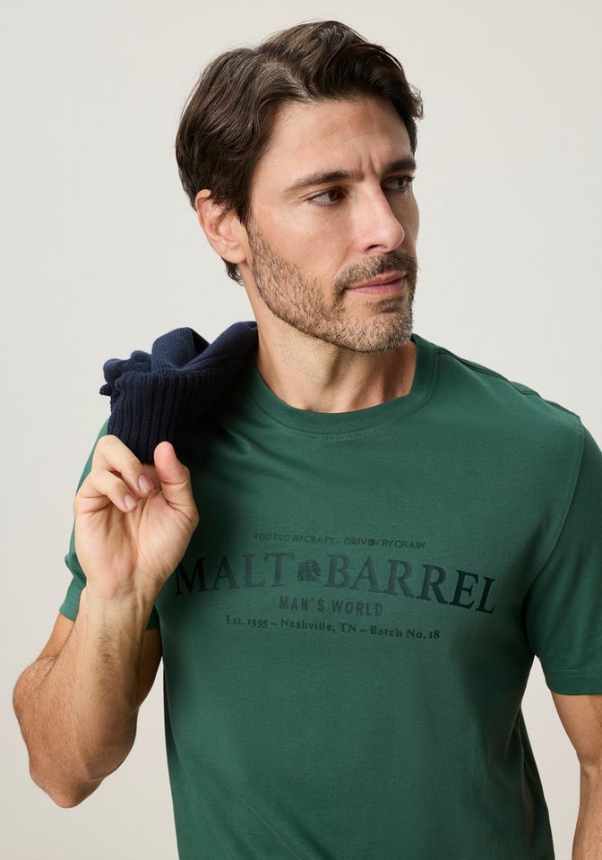 Man's World Rundhalsshirt normale Passform, Kurzarm, bedruckte Optik mit Print-Applikation – Bild 4 von 5