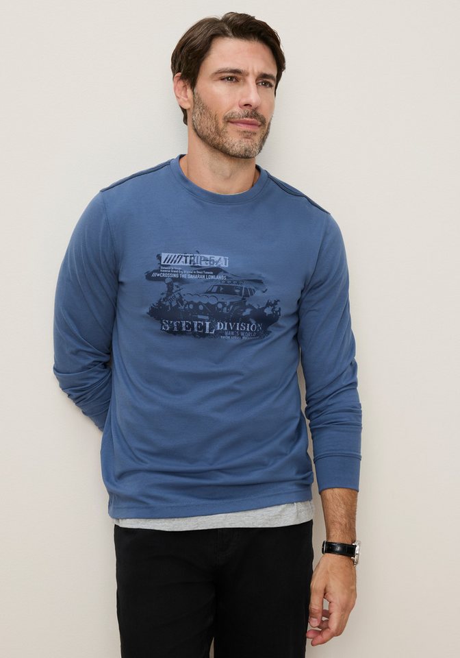 Man's World Rundhalsshirt normale Passform, mit Langarm, mit Print, für Alltag und Freizeit – Bild 2 von 5