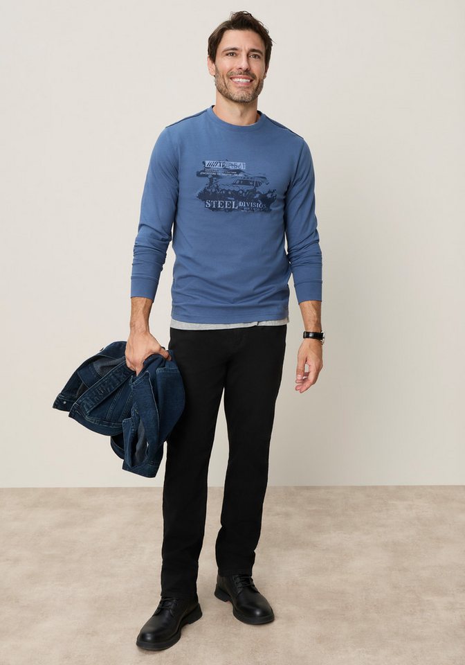 Man's World Rundhalsshirt normale Passform, mit Langarm, mit Print, für Alltag und Freizeit – Bild 5 von 5