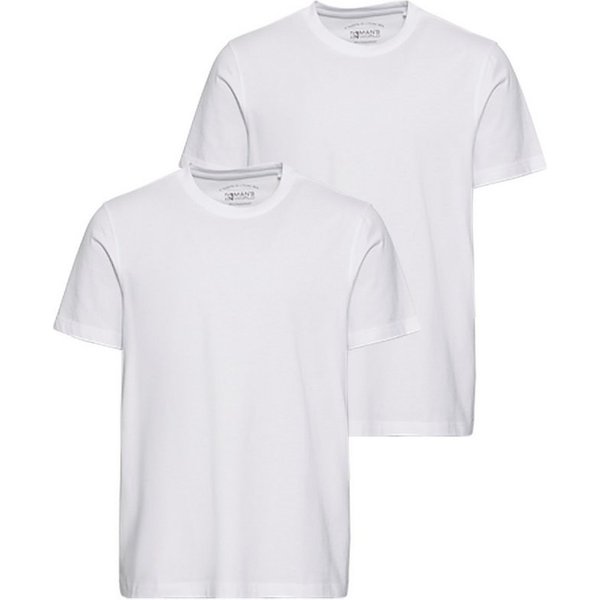 Man's World Rundhalsshirt (Packung, 2-tlg., 2er Pack) Kurzarm, unifarben, Rundhals, aus Baumwolle