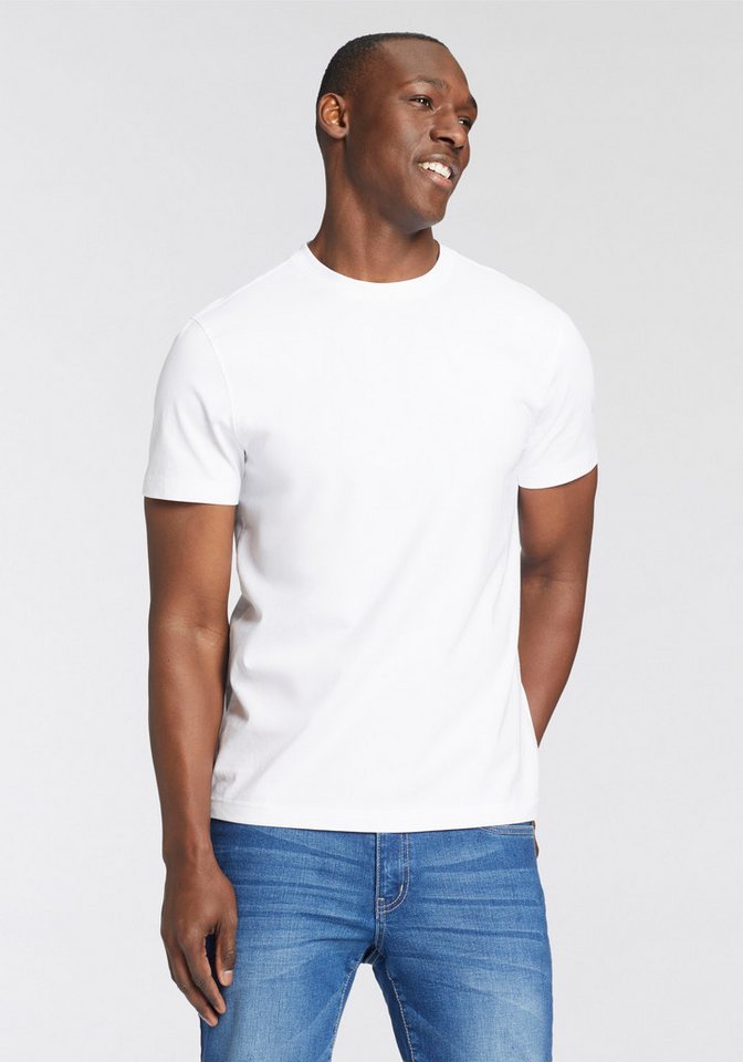Man's World Rundhalsshirt (Packung, 2-tlg., 2er Pack) Kurzarm, unifarben, Rundhals, aus Baumwolle – Bild 2 von 5