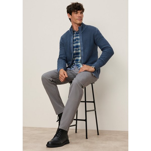 Man's World Strickjacke Neue Kollektion! Highlight washed Strickstruktur Regular Fit, Strukturmuster, mit Stehkragen, mit Reißverschluss