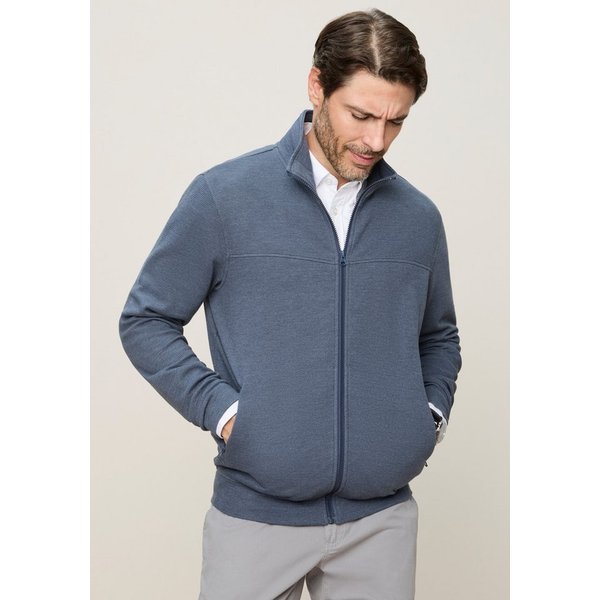 Man's World Sweatjacke mit hochschließendem Kragen, markante Querteilungsnaht