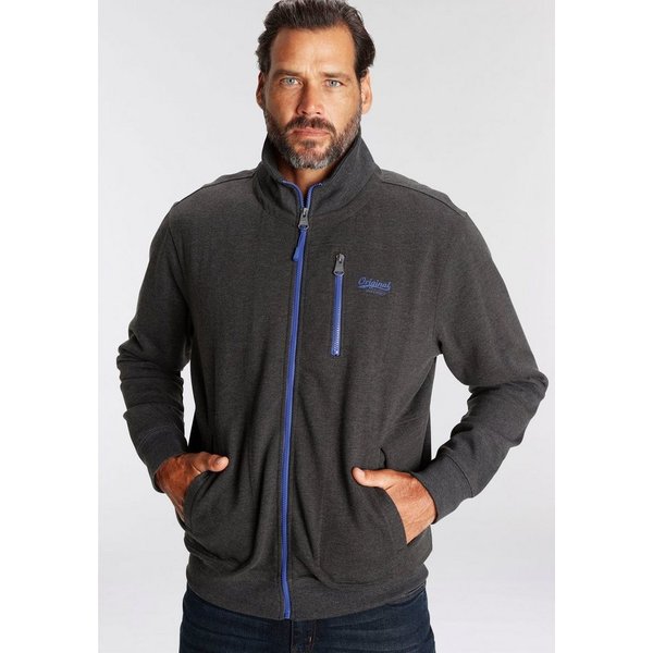 Man's World Sweatjacke mit kontrastfarbigem Reißverschluss