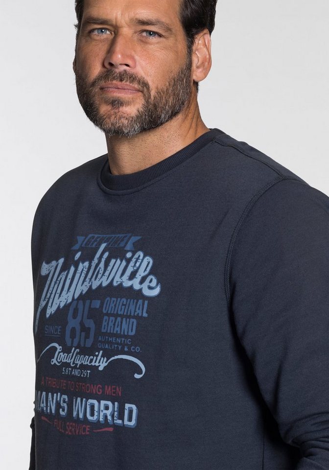 Man's World Sweatshirt Langarm, lässiger Print, Rundhals, aus Baumwollmischung – Bild 4 von 5