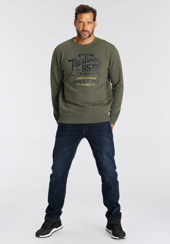 Man's World Sweatshirt Langarm, lässiger Print, Rundhals, aus Baumwollmischung – Bild 4 von 5