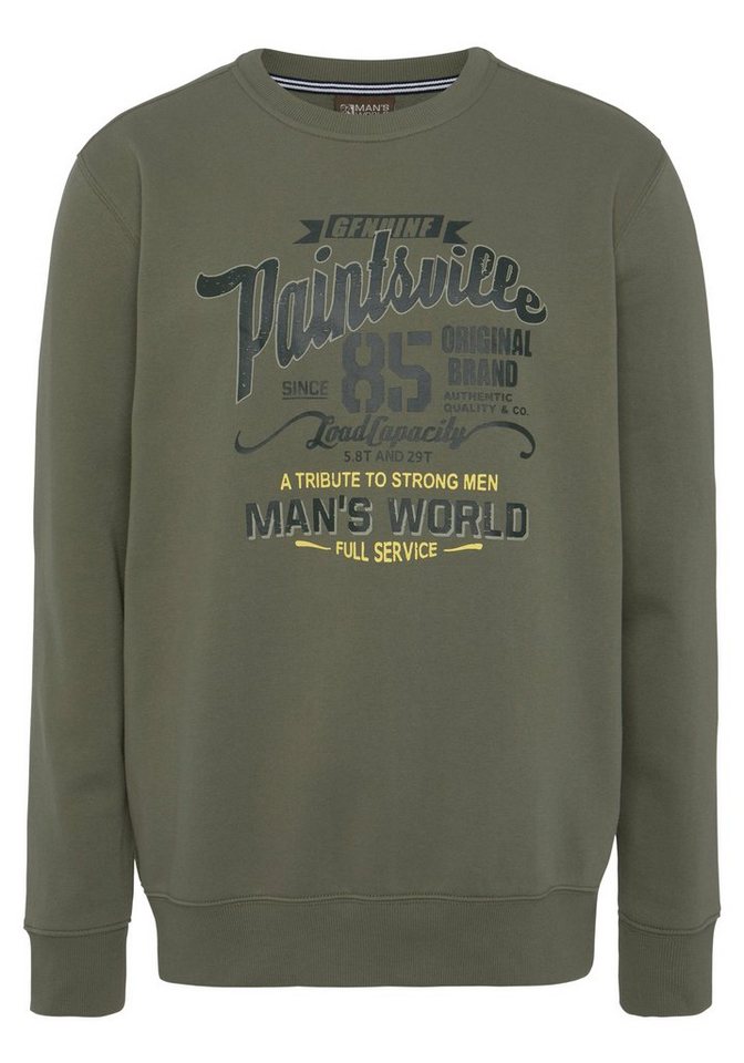 Man's World Sweatshirt Langarm, lässiger Print, Rundhals, aus Baumwollmischung – Bild 5 von 5