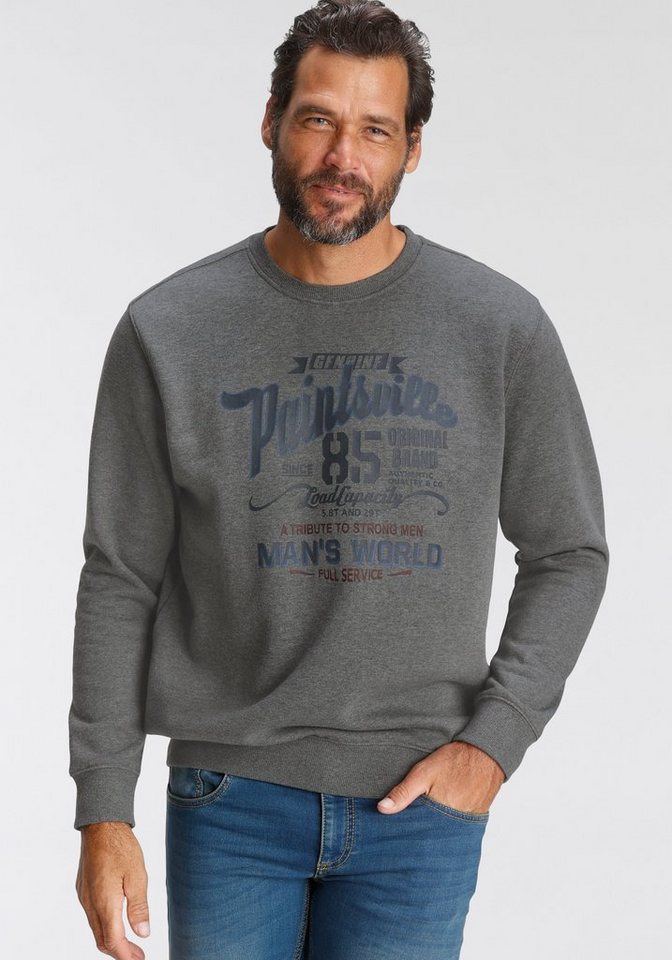 Man's World Sweatshirt Langarm, lässiger Print, Rundhals, aus Baumwollmischung – Bild 2 von 5