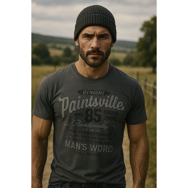 Man's World T-Shirt Kurzarm, mit stylischem Print, Rundhalsausschnitt, aus Baumwolle