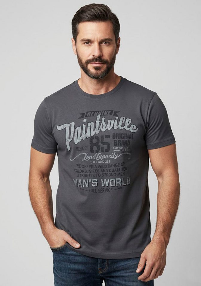 Man's World T-Shirt Kurzarm, mit stylischem Print, Rundhalsausschnitt, aus Baumwolle – Bild 2 von 5