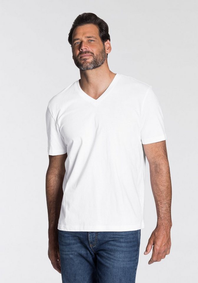 Man's World V-Shirt (Packung, 3-tlg., 3er-Pack) Kurzarm, aus Baumwolle – Bild 3 von 5