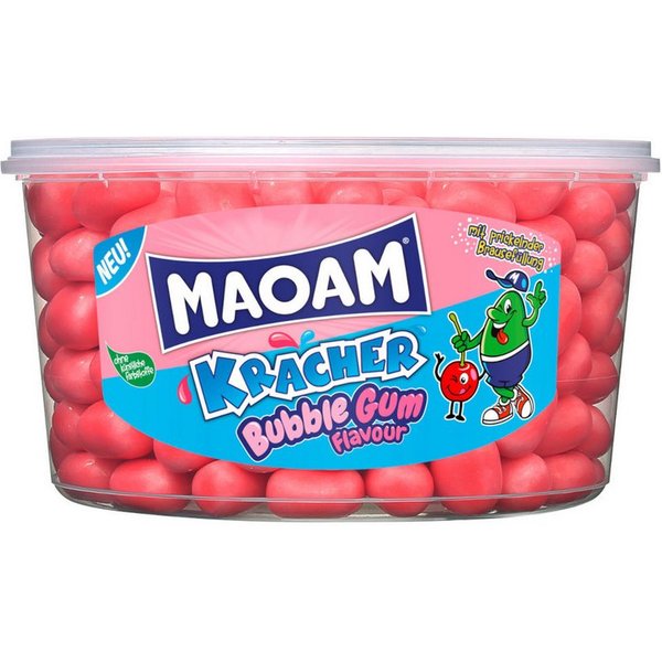 MAOAM Süßigkeit, Maoam Kracher Bubble Gum Flavour 265 Stück prickelnde Brause 1200g
