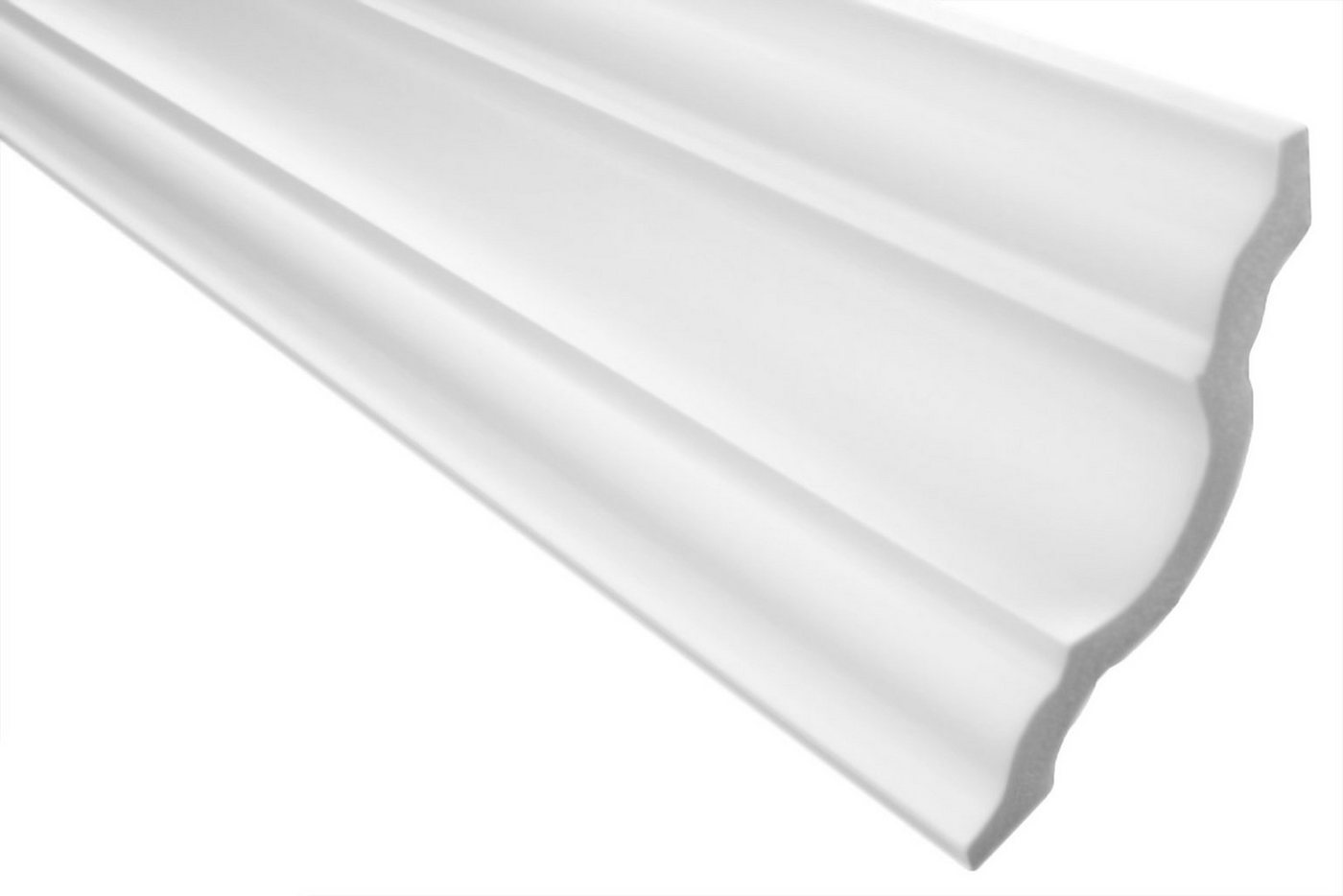 marbet design Stuckleiste, 30 Meter / 15 Leisten, XPS Styropor weiß - Deckenleisten Zierleisten Eckleisten Dekorbau E-Leisten - (30 Meter / 15 Leisten E-16) – Bild 2 von 5