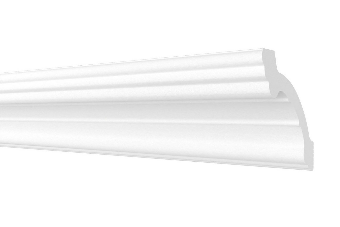 marbet design Stuckleiste, 2 Meter / 1 Leiste, XPS Styropor weiß - Deckenleisten Stuck Decken Styroporleisten E-Leisten - (2 Meter / 1 Leiste E-38) – Bild 2 von 5