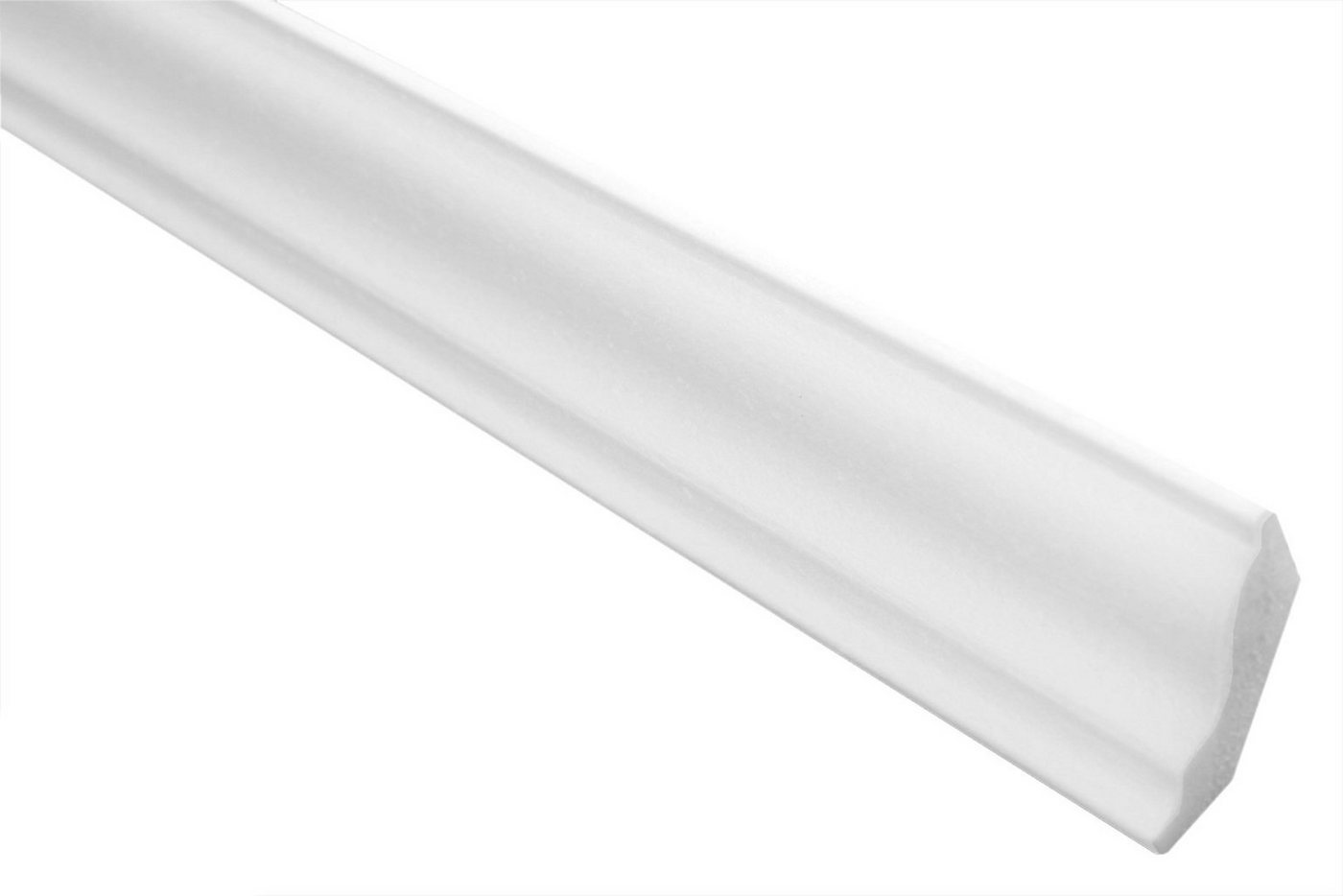 marbet design Stuckleiste, 2 Meter / 1 Leiste, XPS Styropor weiß - Deckenleisten Deckenstuck Leisten E-Leisten - (2 Meter / 1 Leiste E-4) – Bild 2 von 5