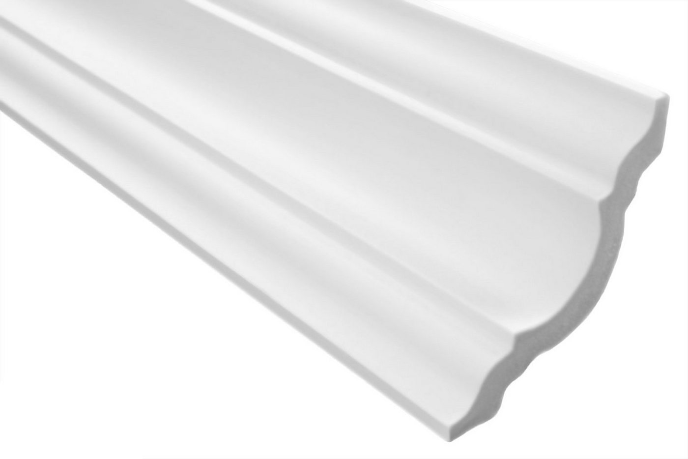 marbet design Stuckleiste, 2 Meter / 1 Leiste, XPS Styropor weiß - Deckenleisten Deckenstuck Leisten E-Leisten - (2 Meter / 1 Leiste E-15) – Bild 2 von 5