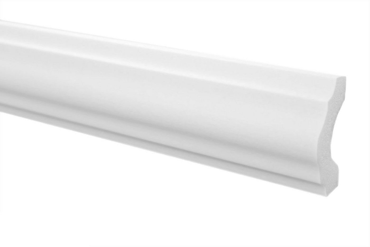 marbet design Stuckleiste, 20 Meter / 10 Leisten, XPS Styropor weiß - Wandleisten Bordüre Styroporleisten E-Leisten - (20 Meter / 10 Leisten E-18) – Bild 2 von 5
