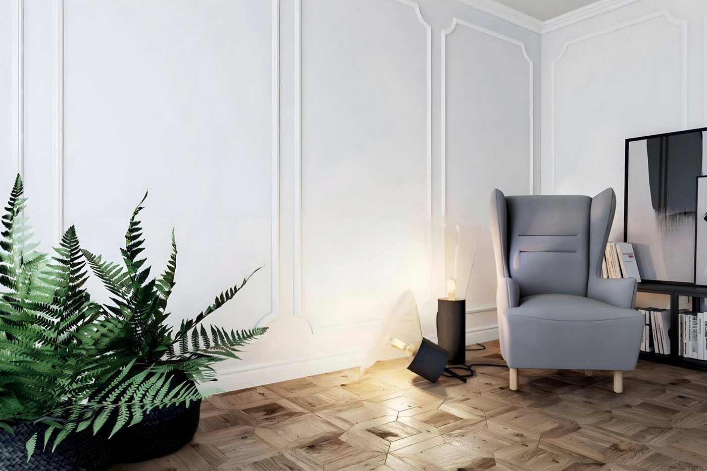 marbet design Stuckleiste, 20 Meter / 10 Leisten, XPS Styropor weiß - Wandleisten Bordüre Styroporleisten E-Leisten - (20 Meter / 10 Leisten E-18) – Bild 5 von 5