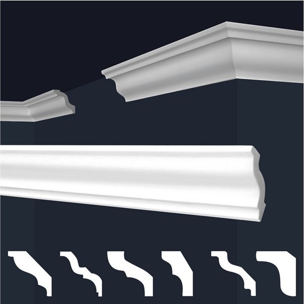 marbet design Stuckleiste, Innen- & Außenecke (1 Stück), XPS Styropor weiß - Deckenleisten Deckenabschlussleisten E-Leisten - (Innen- & Außenecke E-5)
