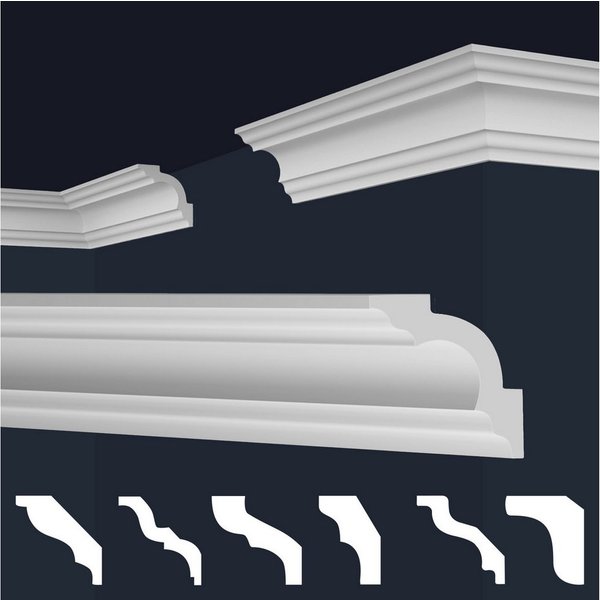 marbet design Stuckleiste, 2 Meter / 1 Leiste, XPS Styropor weiß - Deckenleisten Deckenstuck Leisten E-Leisten - (2 Meter / 1 Leiste E-25)
