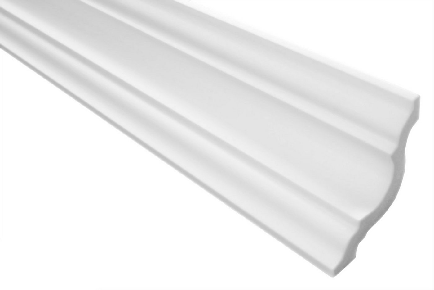marbet design Stuckleiste, 2 Meter / 1 Leiste, XPS Styropor weiß - Deckenleisten Deckenstuck Leisten E-Leisten - (2 Meter / 1 Leiste E-25) – Bild 2 von 5