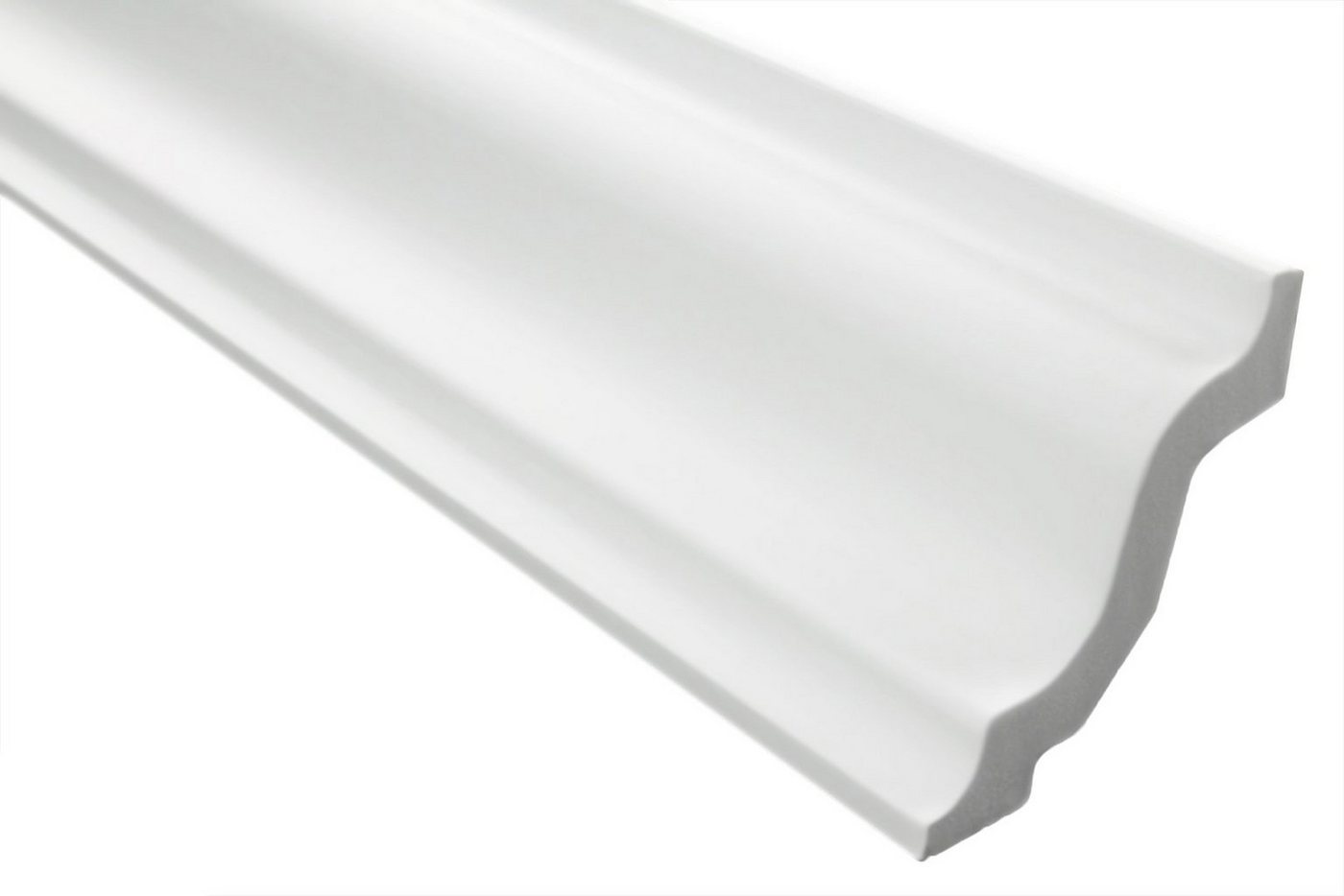marbet design Stuckleiste, 2 Meter / 1 Leiste, XPS Styropor weiß - Deckenleisten Deckenstuck Leisten E-Leisten - (2 Meter / 1 Leiste E-8) – Bild 2 von 5