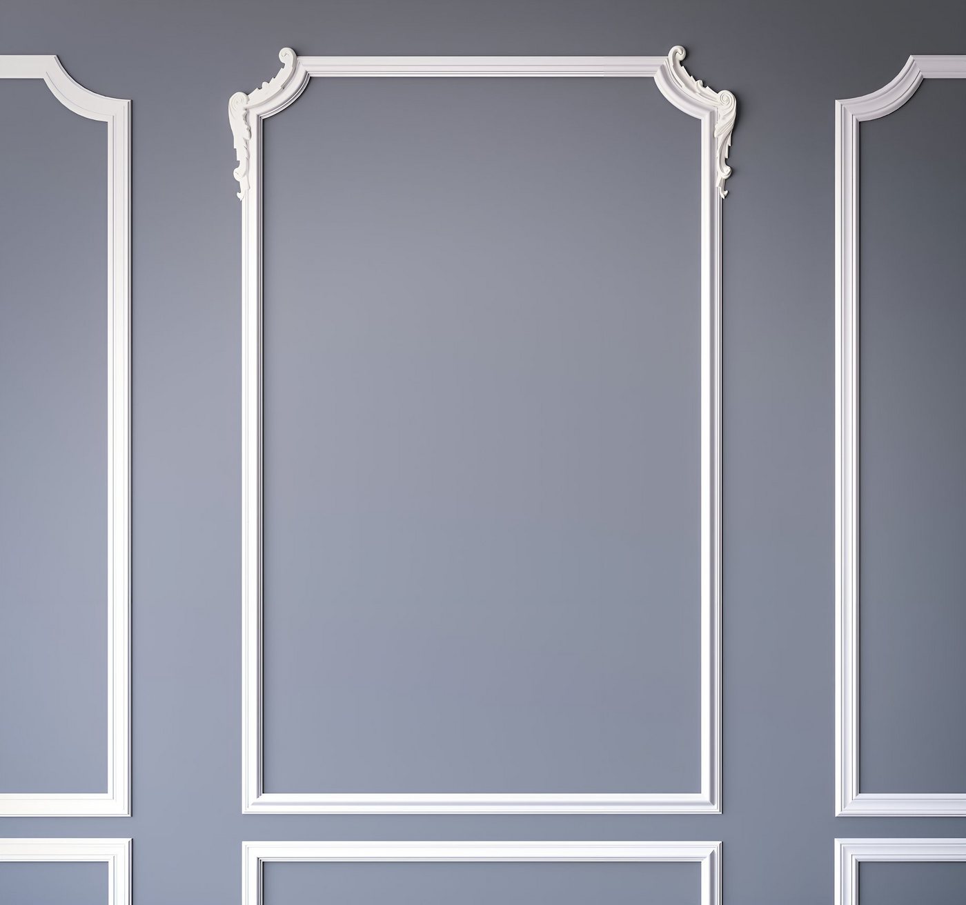 marbet design Zierleiste, 10 Meter / 5 Leisten, Wandvertäfelung Styropor weiß - Segmentierte Wanddekoration XPS Stuck Dekor Kunststoff - Zierleiste Wandvertäfel – Bild 5 von 5