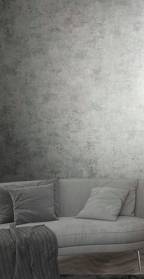 Marburg Vliestapete Concrete, strukturiert, glänzend, moderne Tapete für Wohnzimmer Schlafzimmer Küche – Bild 5 von 5