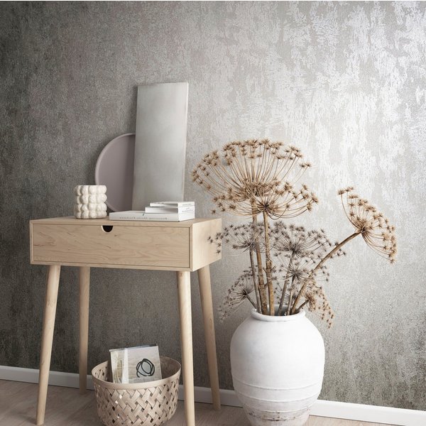 Marburg Vliestapete Concrete, strukturiert, glänzend, moderne Tapete für Wohnzimmer Schlafzimmer Küche