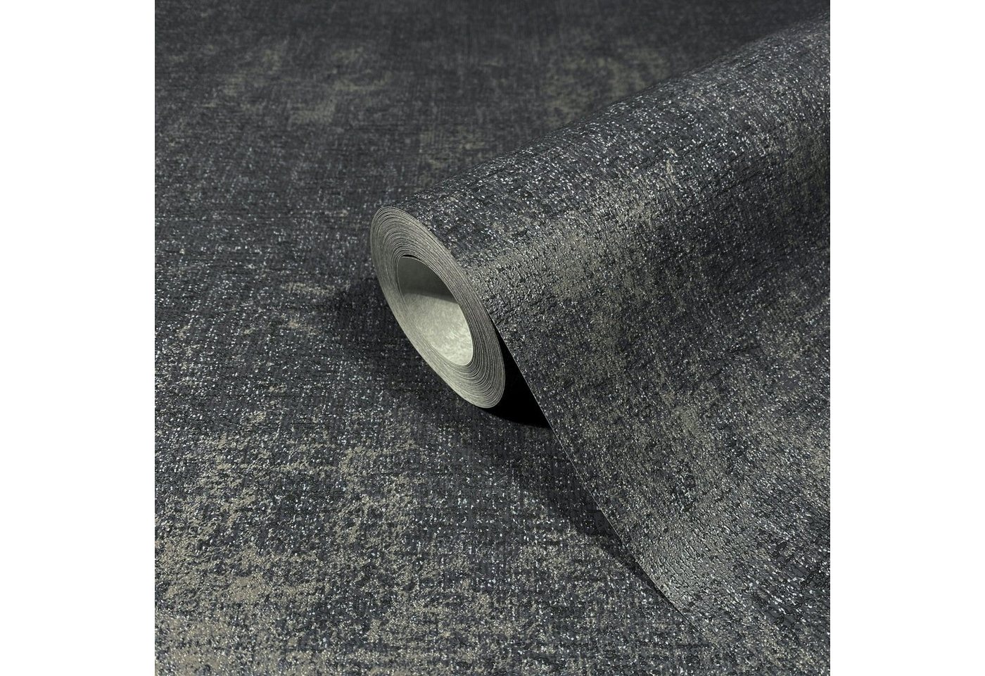 Marburg Vliestapete Textured Tapestry, unifarben mit Farbeinsatz, moderne Tapete für Wohnzimmer Schlafzimmer Küche – Bild 2 von 2