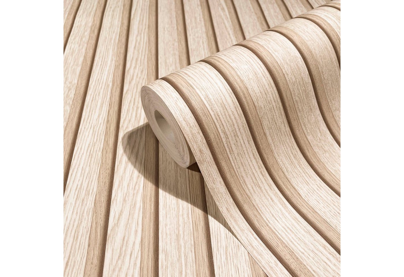 Marburg Vliestapete Timber Wandpaneele Optik, geprägt, matt, 3D moderne Tapete für Wohnzimmer Schlafzimmer Küche – Bild 2 von 2