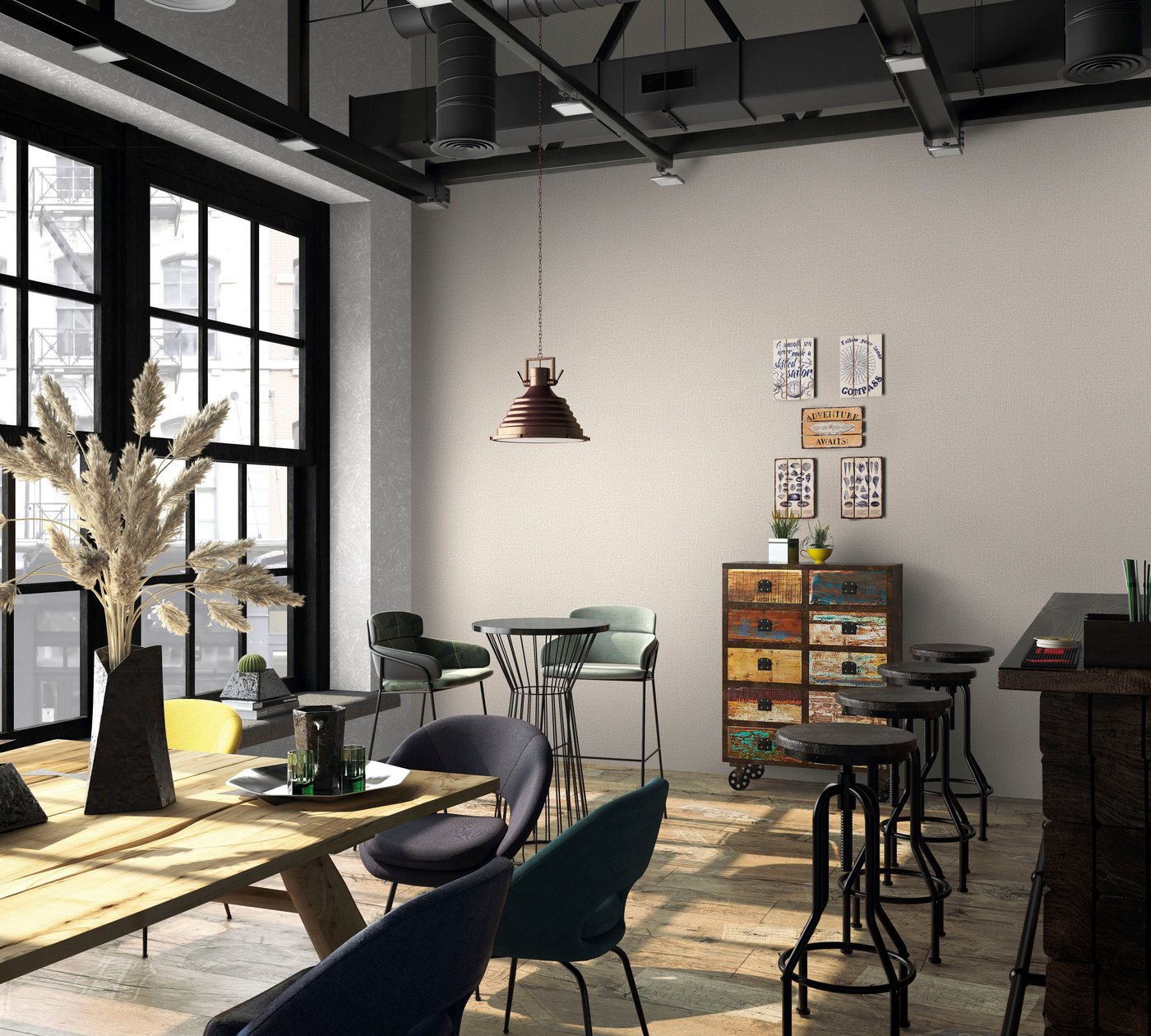 Marburg Vliestapete Yute, texturiert, uni, moderne Tapete für Wohnzimmer Schlafzimmer Küche – Bild 4 von 4