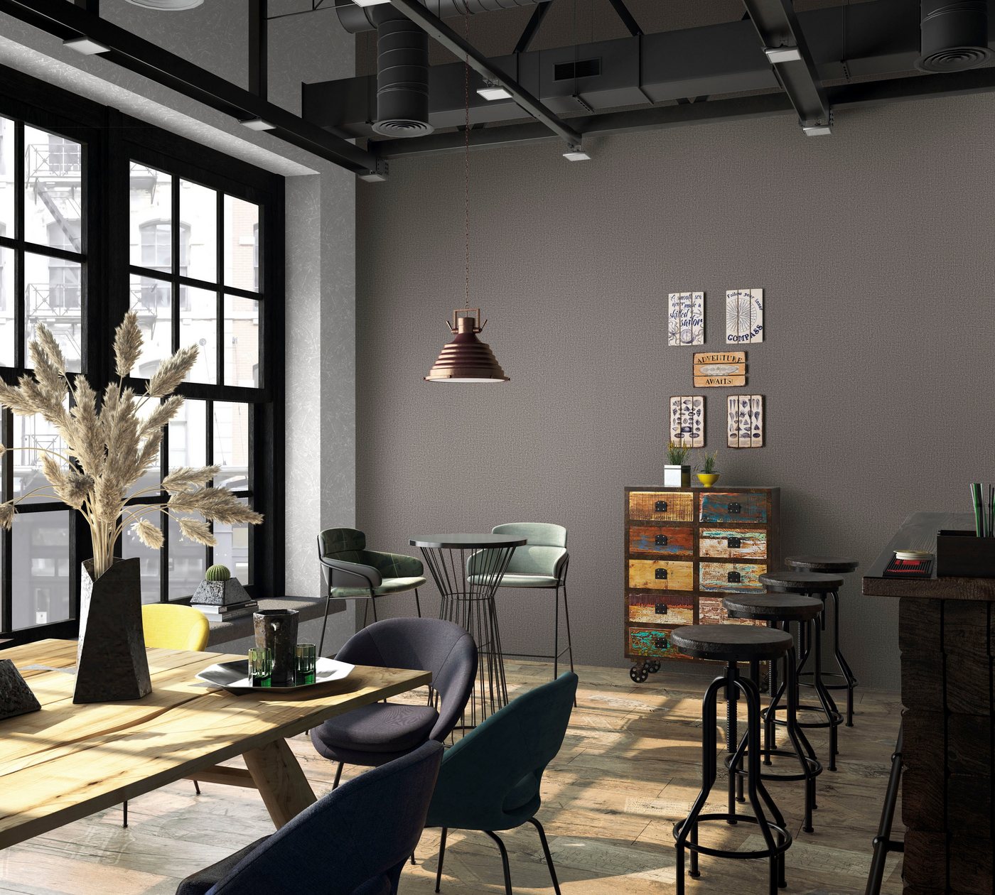 Marburg Vliestapete Yute, texturiert, uni, moderne Tapete für Wohnzimmer Schlafzimmer Küche – Bild 4 von 4