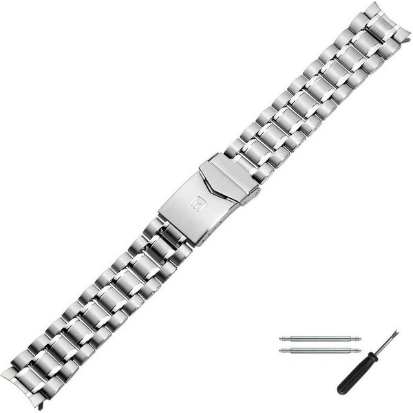 MARBURGER Uhrenarmband 18mm Edelstahl Silber