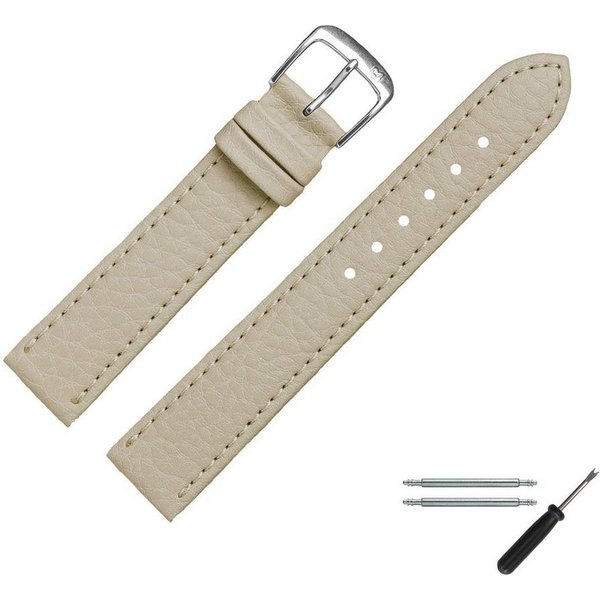 MARBURGER Uhrenarmband 18mm Kunststoff Vegan Beige