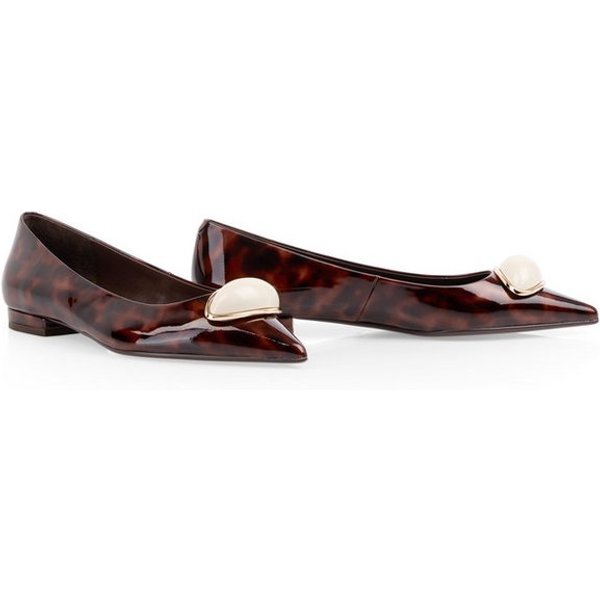Marc Cain Ballerina Blockabsatz, Pumps mit edlem Schmuckstein