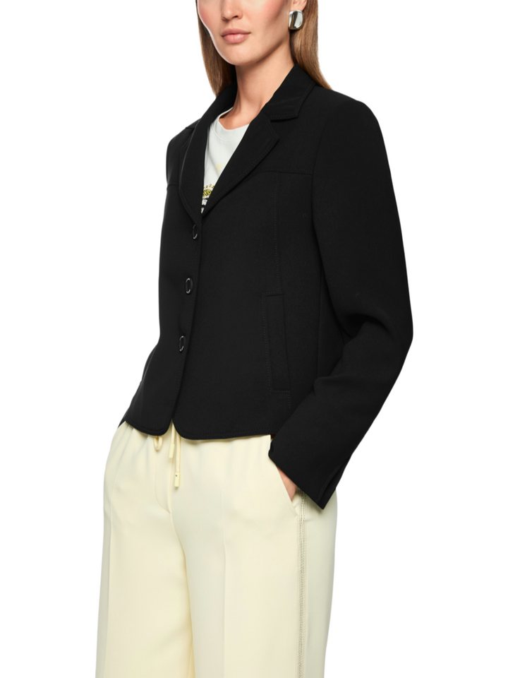 Marc Cain Jackenblazer schwarz,Casual,Polyester,Unifarben,Reverskragen,Lang,Gerade – Bild 5 von 5