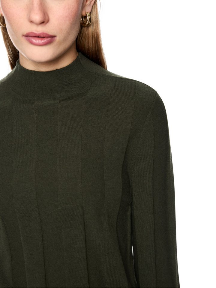 Marc Cain Stehkragenpullover Equestrian Grace Premium Damenmode schmal mit Stehkragen, mit Schurwolle und Kaschmir – Bild 3 von 5