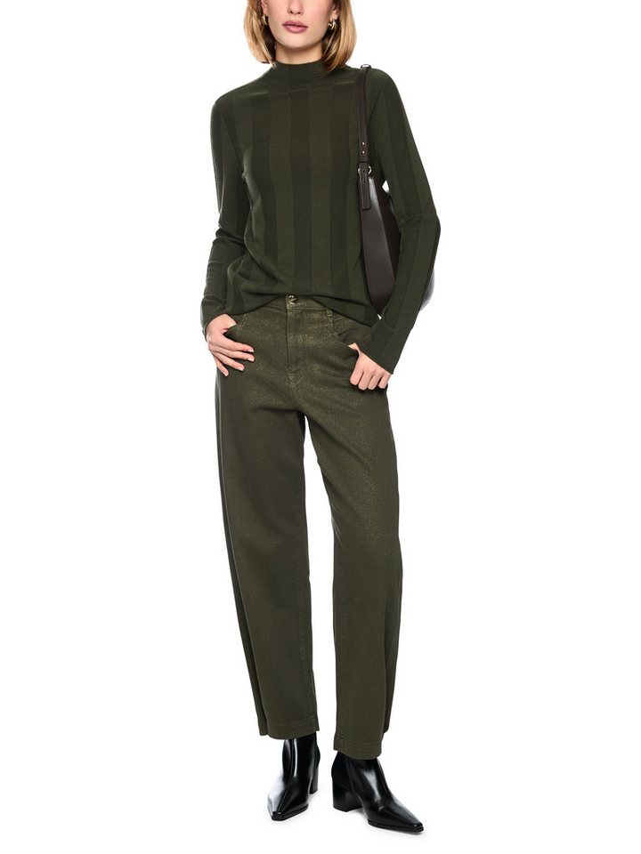 Marc Cain Stehkragenpullover Equestrian Grace Premium Damenmode schmal mit Stehkragen, mit Schurwolle und Kaschmir – Bild 4 von 5