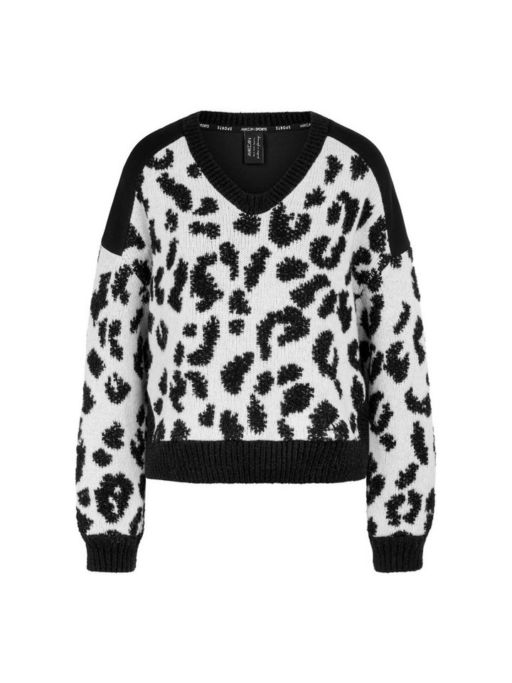 Marc Cain Strickpullover Cattitude Premium Damenmode Leo-Muster, locker geschnitten, mit Alpaka-Wolle – Bild 4 von 5