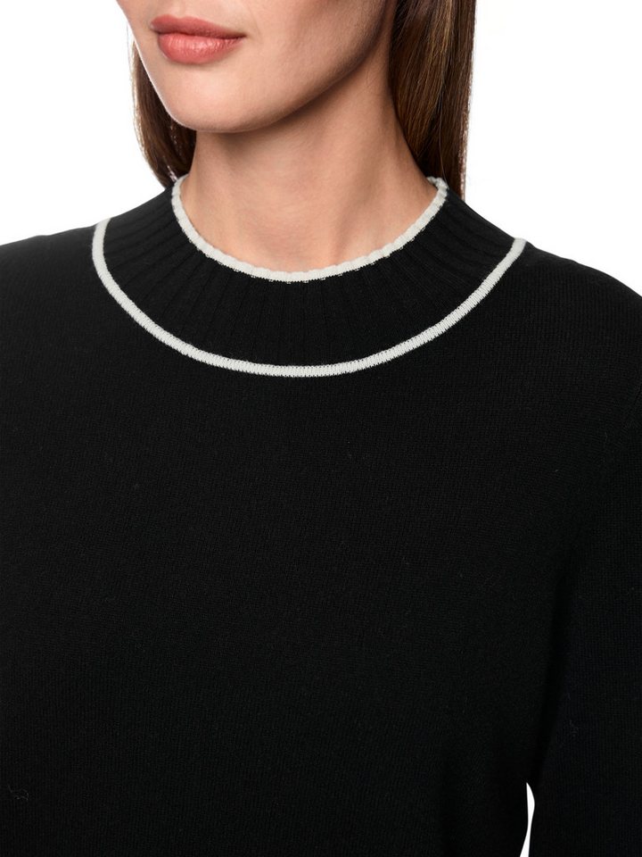 Marc Cain Strickpullover Cattitude Premium Damenmode mit Kontrastkanten, mit Kaschmiranteil – Bild 3 von 5