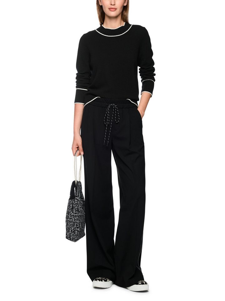 Marc Cain Strickpullover Cattitude Premium Damenmode mit Kontrastkanten, mit Kaschmiranteil – Bild 4 von 5